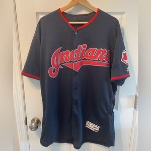 Francisco Lindor Cleveland Indians Mens Baseball Jersey- Majestic XL